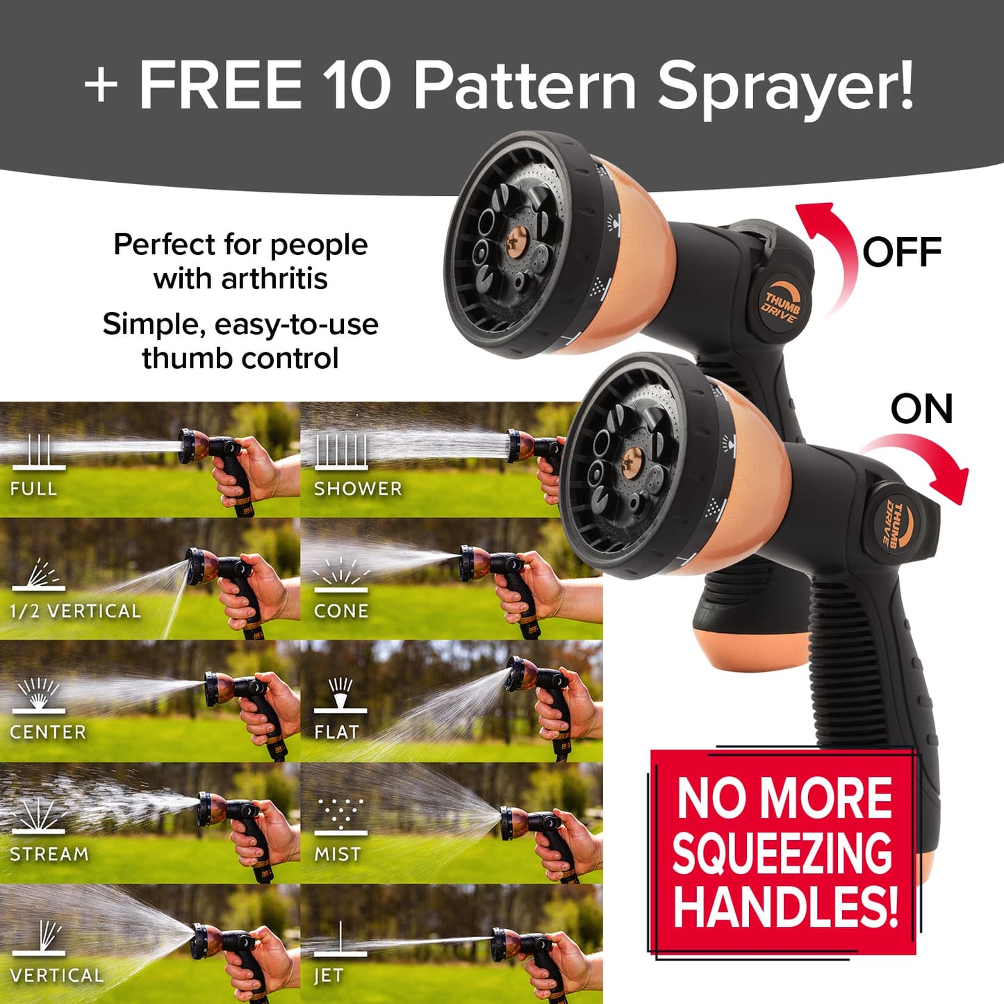 Primole™ Copper Bullet Expanding Hose and Spray Nozzle Combo